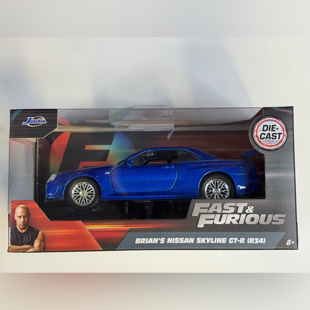 Jada Toys Fast and Furious BRIAN’S NISSAN SKYLINE GT-R (R34) 1:32
